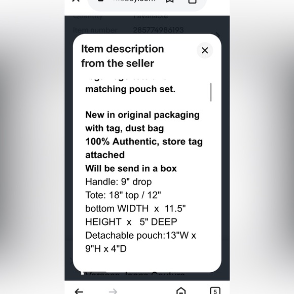 Versace Black and Gold Women's Tote Bag and Pouch - Picture 8 of 10